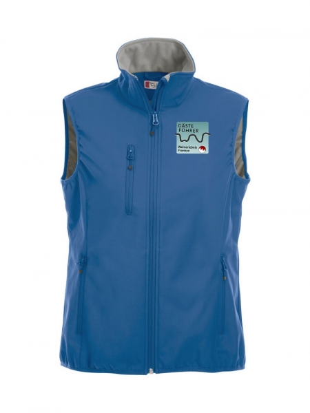 Damen Basic Softshelljacke Vest, inkl. Druck